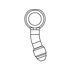 Końcówka (banjo) JIC długa 10mm-03C 20° boczna