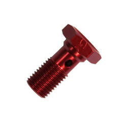 Śruba banjo -03 D (3/8-24 UNF) czerwona